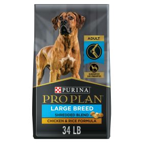 Purina Pro Plan Large Breeds for Adult Dogs Chicken Rice, 34 lb Bag