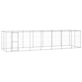 Outdoor Dog Kennel Galvanized Steel 182.3 ft²