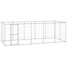 Outdoor Dog Kennel Galvanized Steel 130.2 ft²