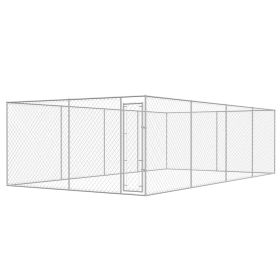 Outdoor Dog Kennel Galvanized Steel 25'x13'x6.6'