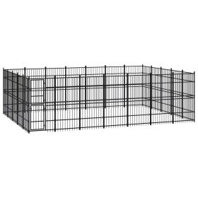 Outdoor Dog Kennel Steel 347.2 ft²