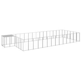 Dog Kennel Silver 286.5 ft² Steel