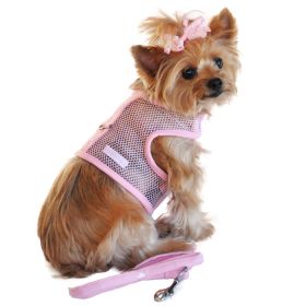 Cool Mesh Dog Harness (Color: Solid Pink, size: X-Small)