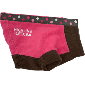 Highline Fleece Coat (Color: Pink and Brown With Polka Dots, size: Size 22)