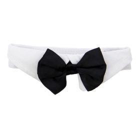 Black Satin Bowtie  Collar (size: large)