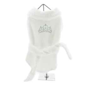 Luxury Dog Bath Robe (Color: Silver Tiara, size: large)