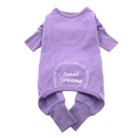 Pastel Lilac Sweet Dreams Thermal Pajamas (size: small)