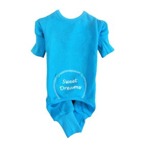 Blue Sweet Dreams Thermal Pajamas (size: small)